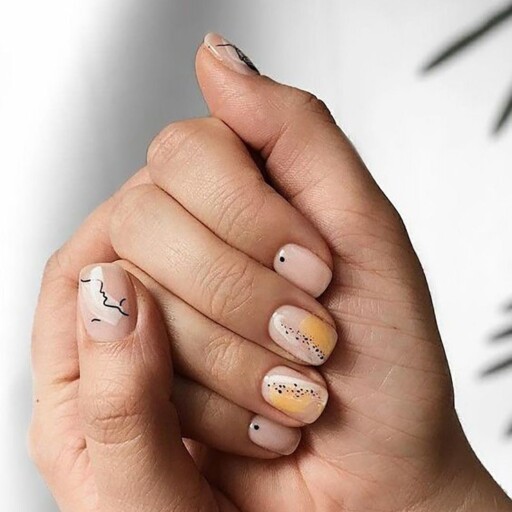 Short nail design ideas for a trendy manicure: Abstract Design