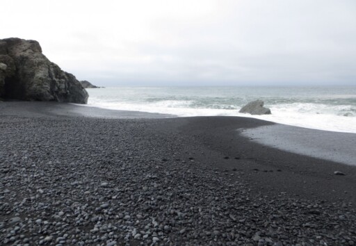 black sand beaches