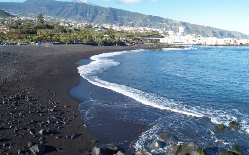 black sand beaches