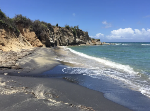 black sand beaches