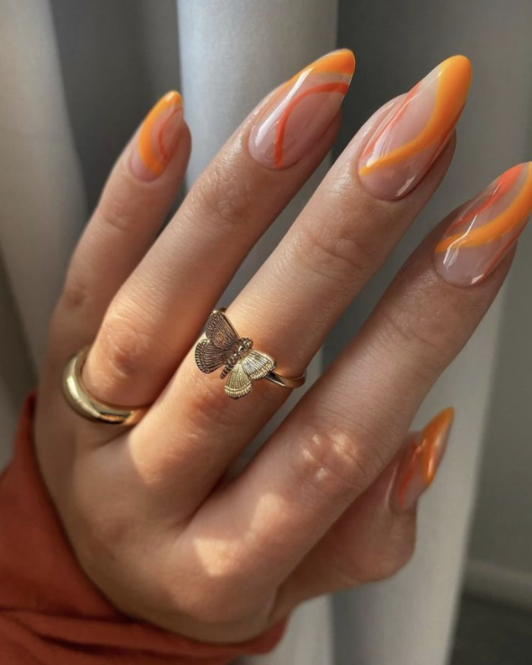 Burnt orange color 🧡 : r/Nails