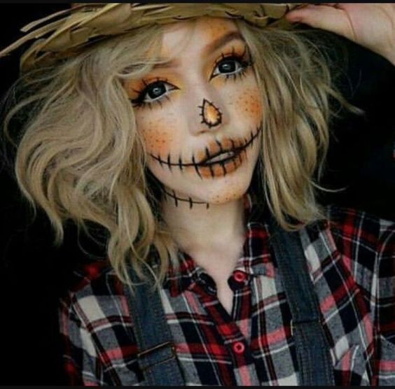 cute scarecrow face makeup