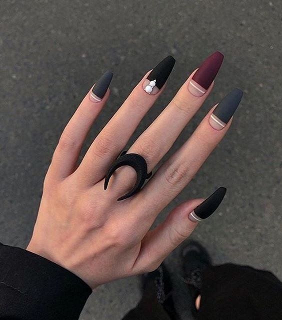 The 15 Best Burgundy Nail Ideas to Try This Fall | Maroon nails, Maroon  nail designs, Gel nails