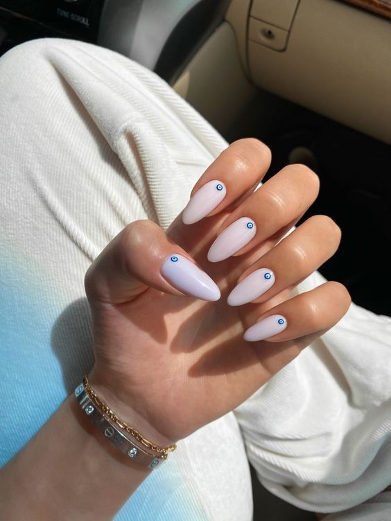 45+ Sleek Evil Eye Nails That Will Reverse Your Karma