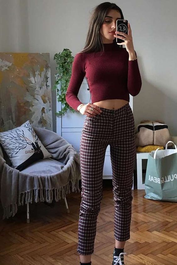 The Apollo High Waist Plaid Trousers • Impressions Online Boutique