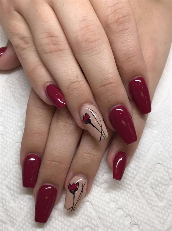 50+ Stylish Burgundy Nails That Will Be Ultra-Popular In 2023