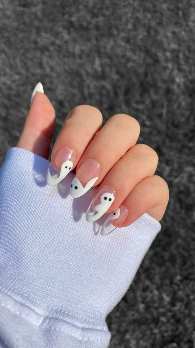 Ghost nails and ghost nail designs