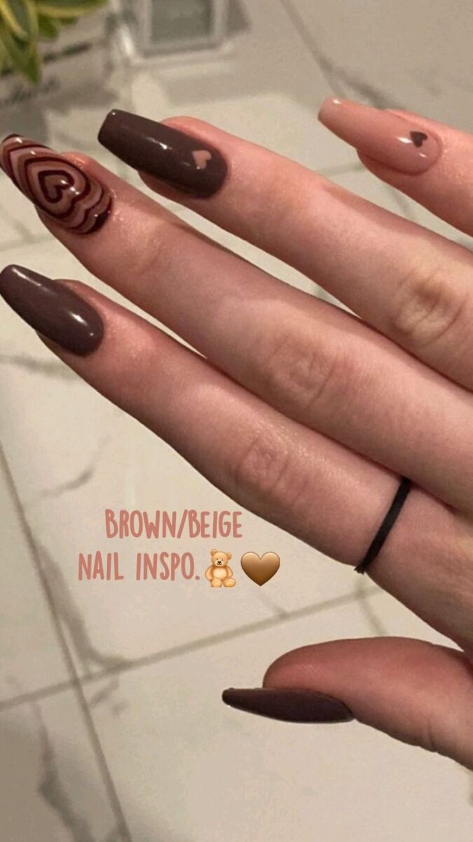 brown nails