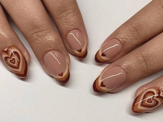 brown nails