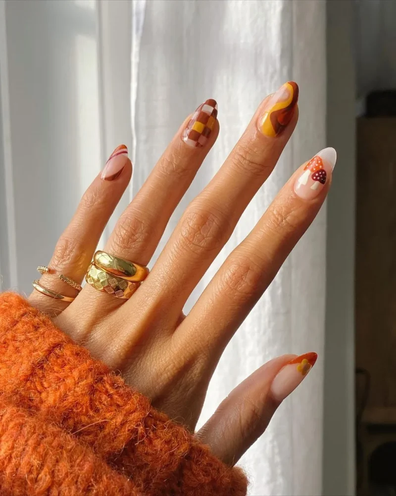 november nails and thanksgiving nails