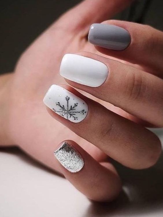 snowflake nails