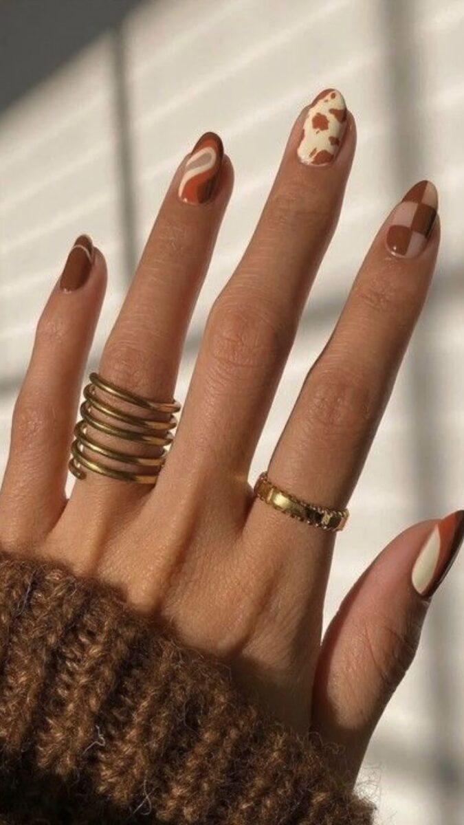 brown nails