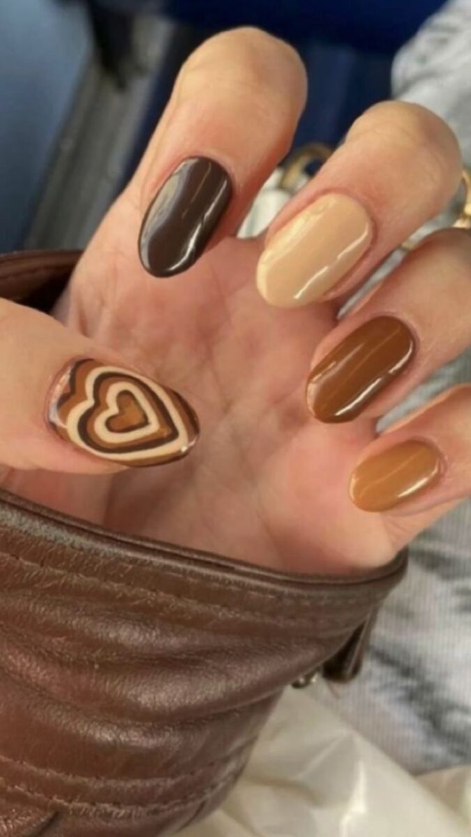 brown nails