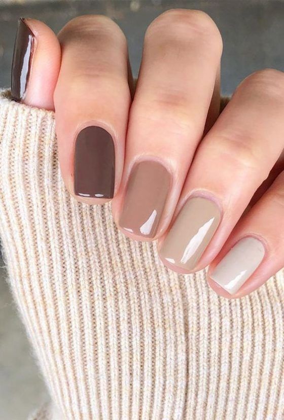 light brown color nails