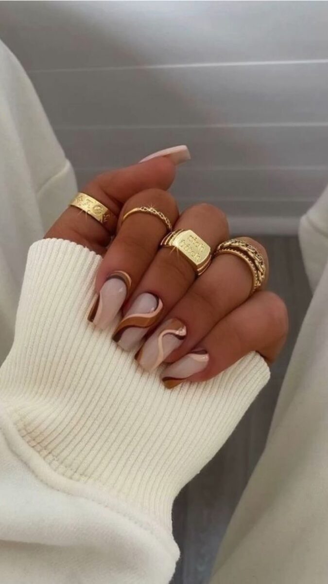 brown nails