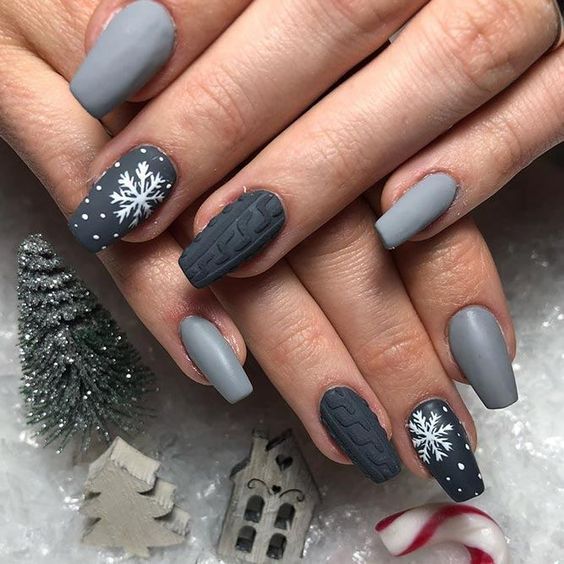 snowflake nails