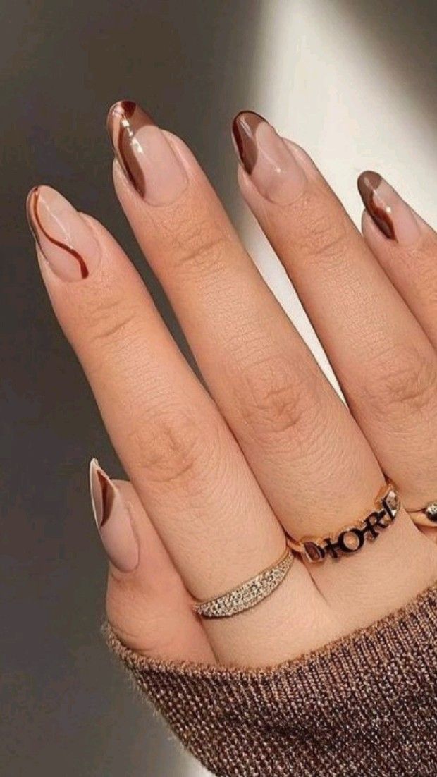 45+ Brown Nails That Are Perfect For Cold Weather