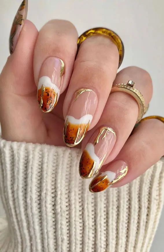 november nails and thanksgiving nails