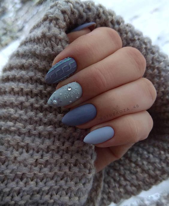 snowflake nails