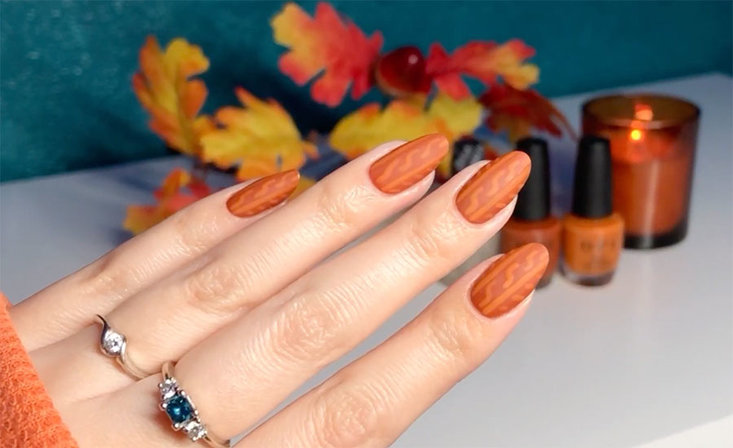 november nails and thanksgiving nails