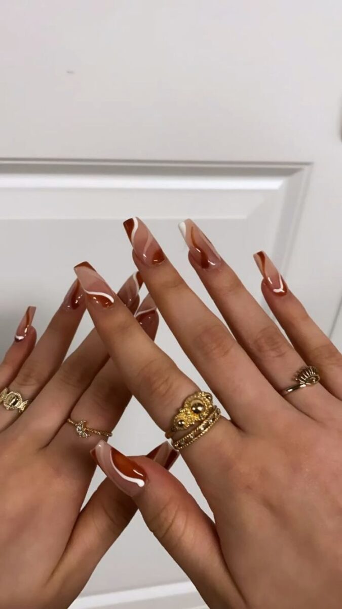 brown nails