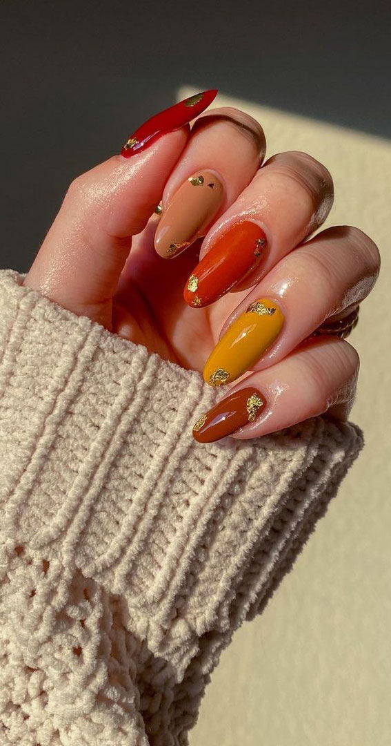 november nails and thanksgiving nails