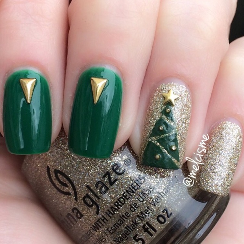 christmas tree nails