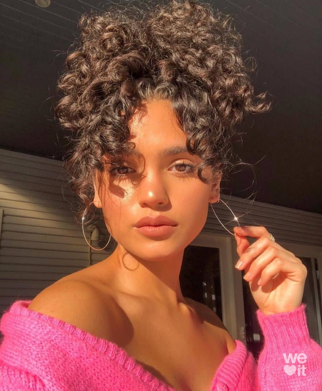 A stylish messy bun