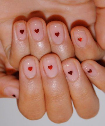 valentine's day nails, valentines nails