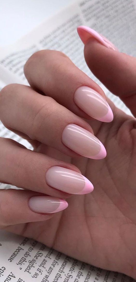 Pink 2024 french manicure