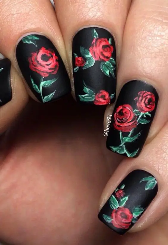 Red Rose Acrylic Press on nails – FASHION COUTURE