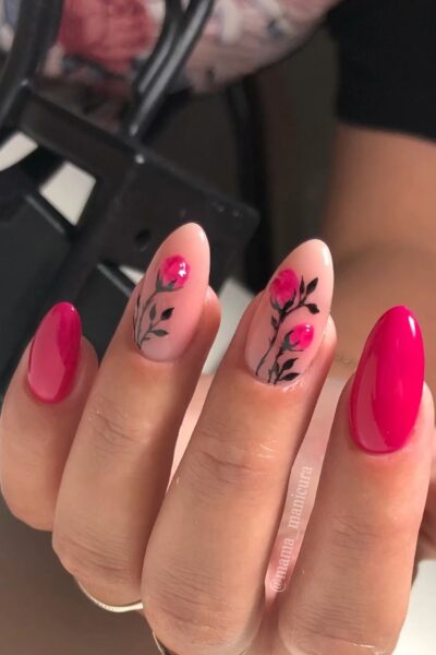 The prettiest pink rose nails and rose nail designs for your next manicure