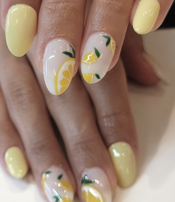 This Summer's Hottest Trend 30+ Lemon Nails To Copy