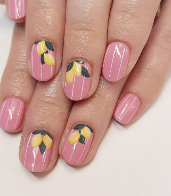 The hottest lemon nails and lemon nail designs for this summer (fruit nails)