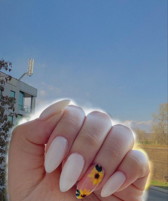 The best sunflower nails & sunflower nail designs