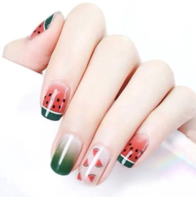 See these watermelon nails, watermelon nail art, and fruit nails 