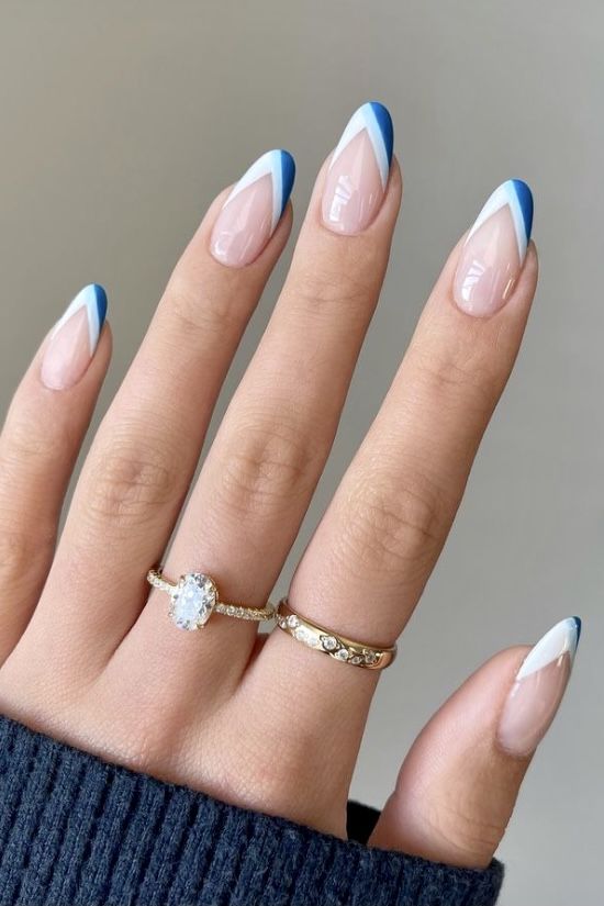 The top blue nails and blue nail ideas including light blue nails, blue acrylic nails, blue nail designs, blue nail art, trendy blue nails, royal blue nails, and short blue nails