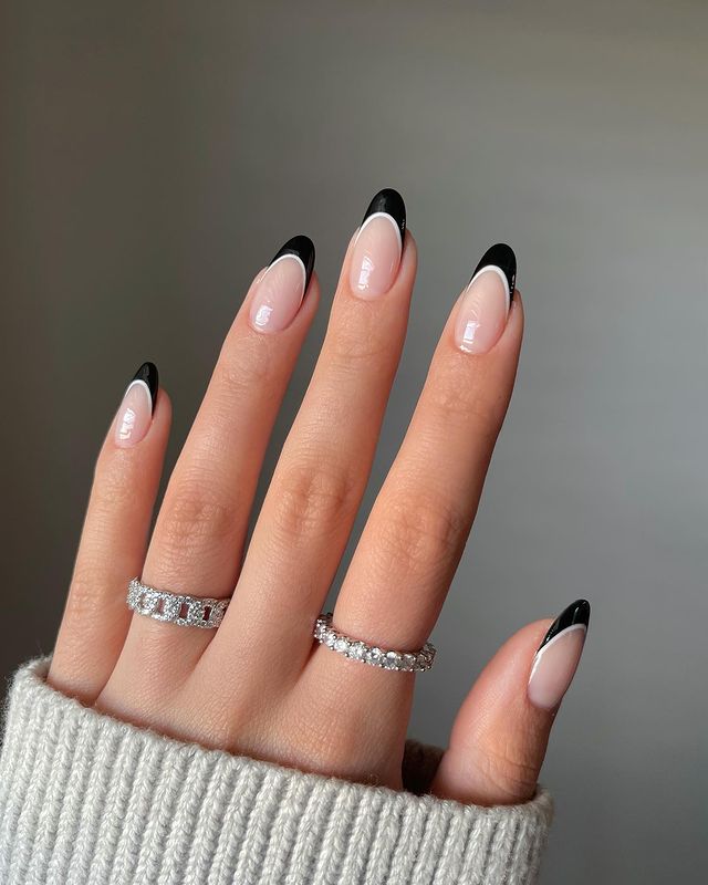 The top black and white nails, black and white nail designs, black and white nails acrylic, black and white nail art, and more black and white nail ideas