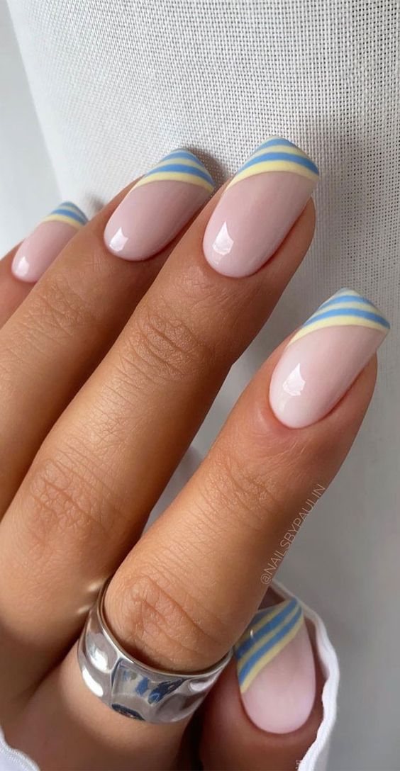 The top blue nails and blue nail ideas including light blue nails, blue acrylic nails, blue nail designs, blue nail art, trendy blue nails, royal blue nails, and short blue nails