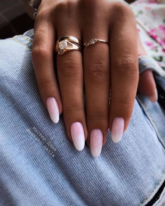 light pink ombre acrylic nails