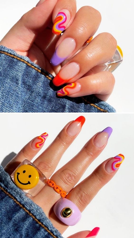 The best bright nails, bright nail ideas, bright nail colors, and bright nail designs for neon nails