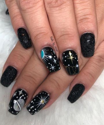 Galaxy nails, galaxy nail designs, and galaxy nail art for a gorgeous manicure