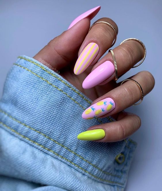 Tropical nails | Hawaiian nails and Hawaiian nail designs