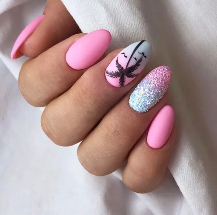 Tropical nails | Hawaiian nails and Hawaiian nail designs