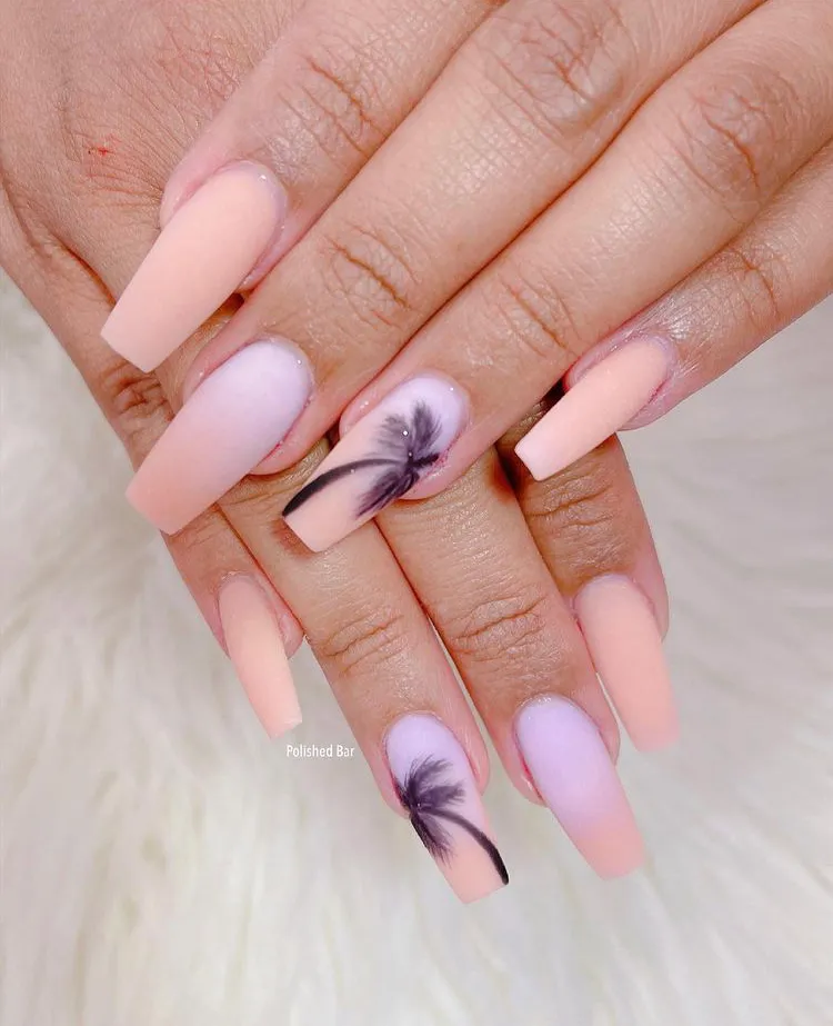 Tropical nails | Hawaiian nails and Hawaiian nail designs | 