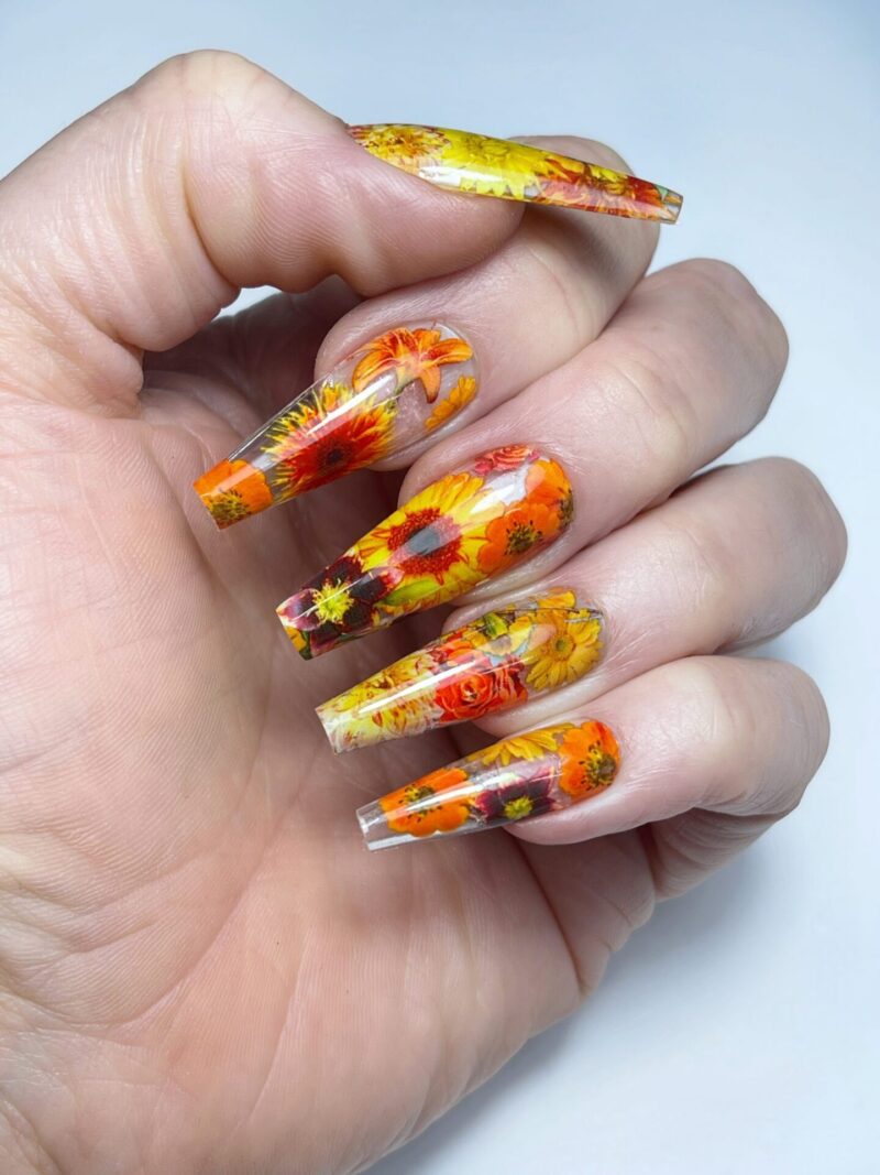 The best sunflower nails & sunflower nail designs