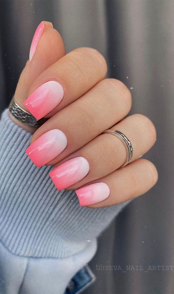 35+ Stunning Pink Ombre Nails To Try