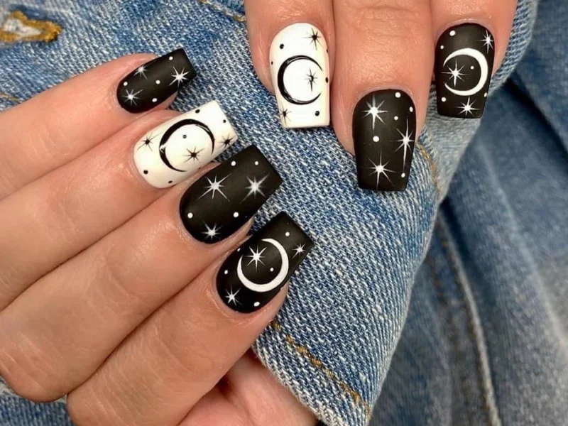 The top black and white nails, black and white nail designs, black and white nails acrylic, black and white nail art, and more black and white nail ideas