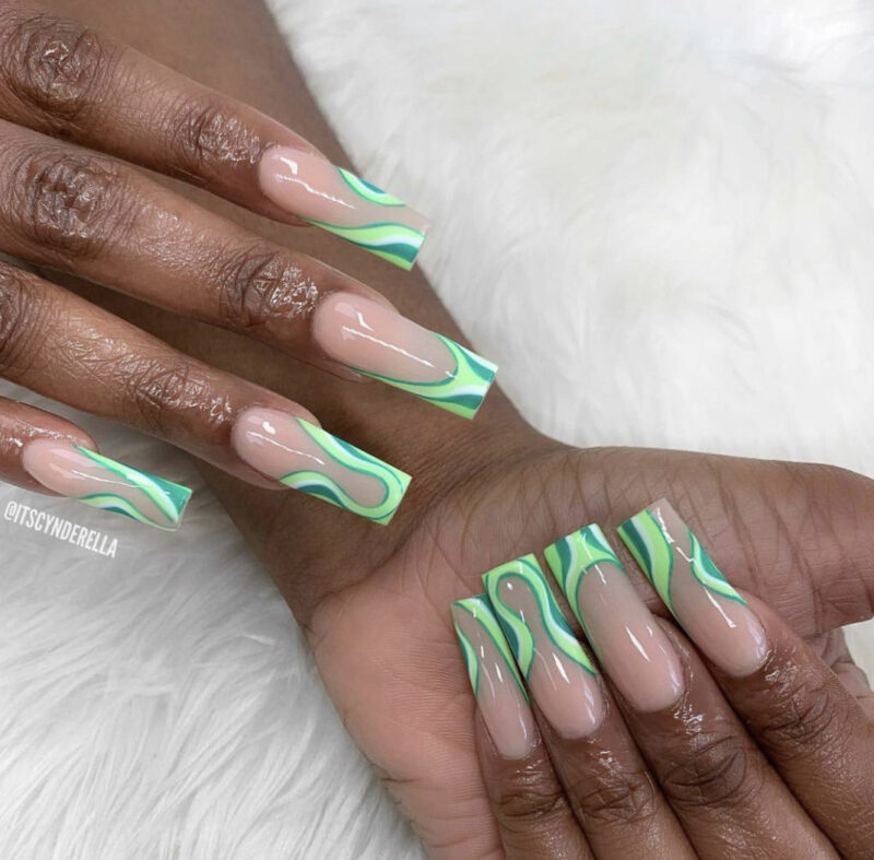 The top light green nails and light green nail designs