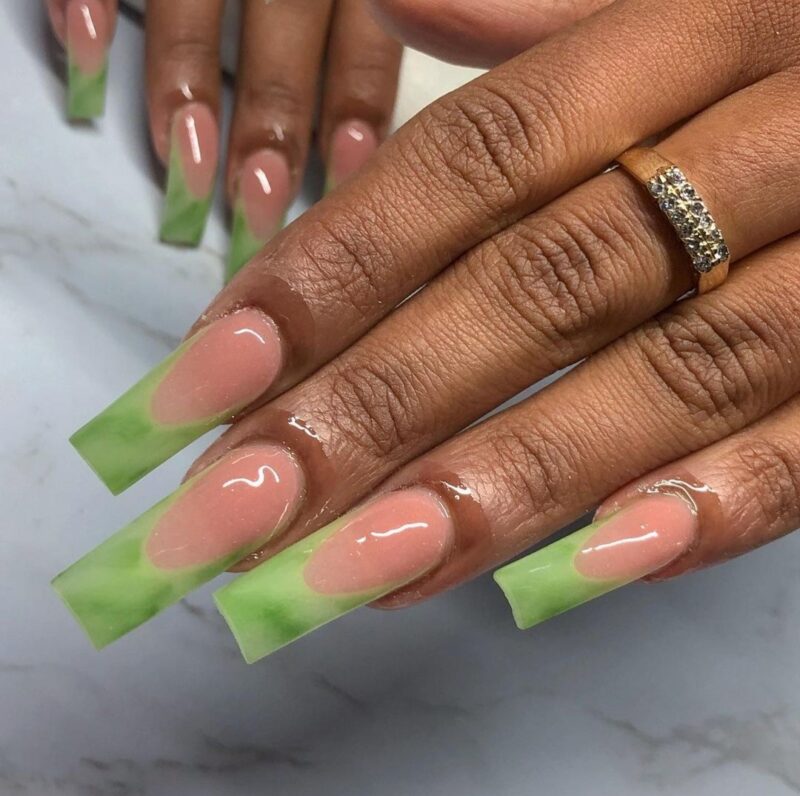 The top light green nails and light green nail designs